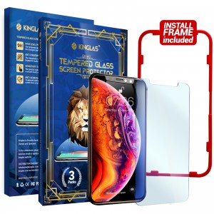 Kinglas 3 PCS Tempered Glass Screen Protector for Apple iPhone XS Max
