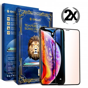 Kinglas 2 PCS Full Coverage Tempered Glass Screen Protector for Apple iPhone XR
