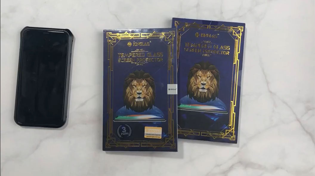 Kinglas Tempered Glass Screen Protector Open Box and Installation